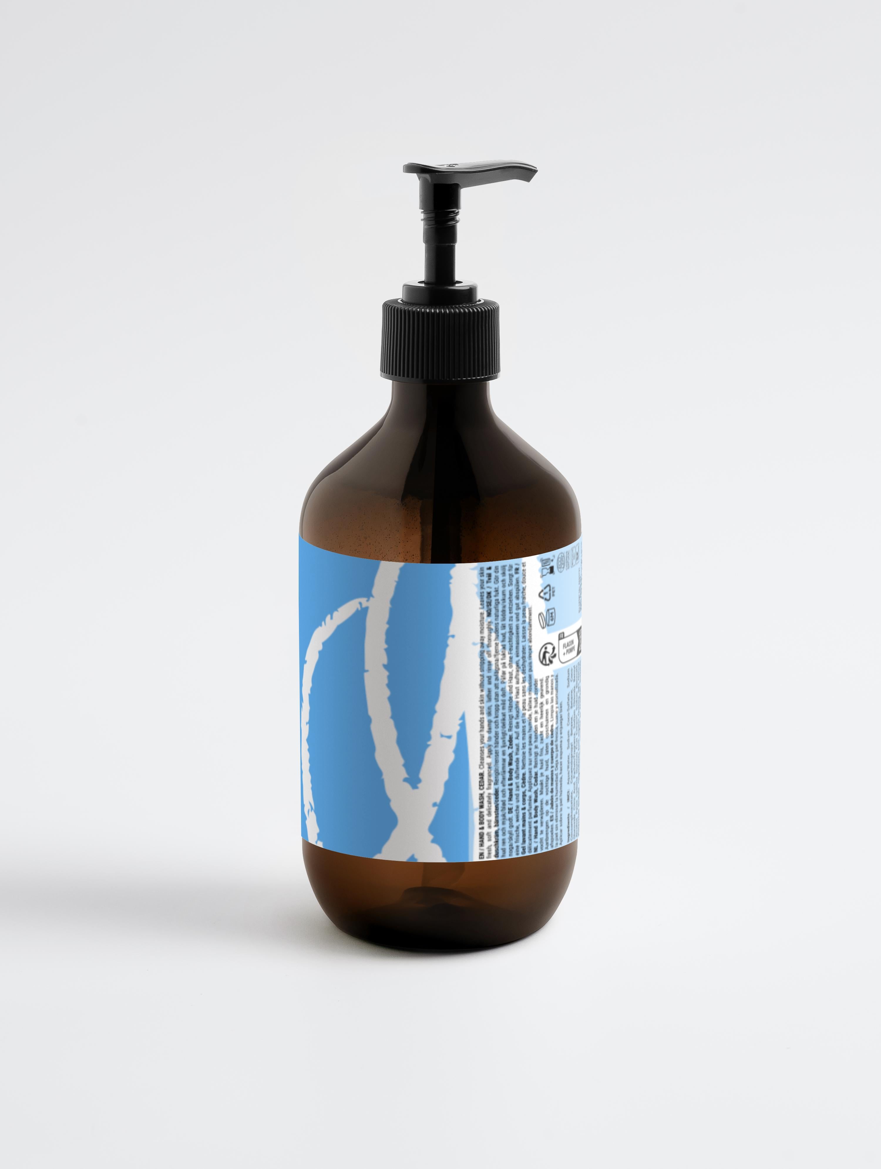 Hand & Body Wash, Peppermint & Dark Cedar